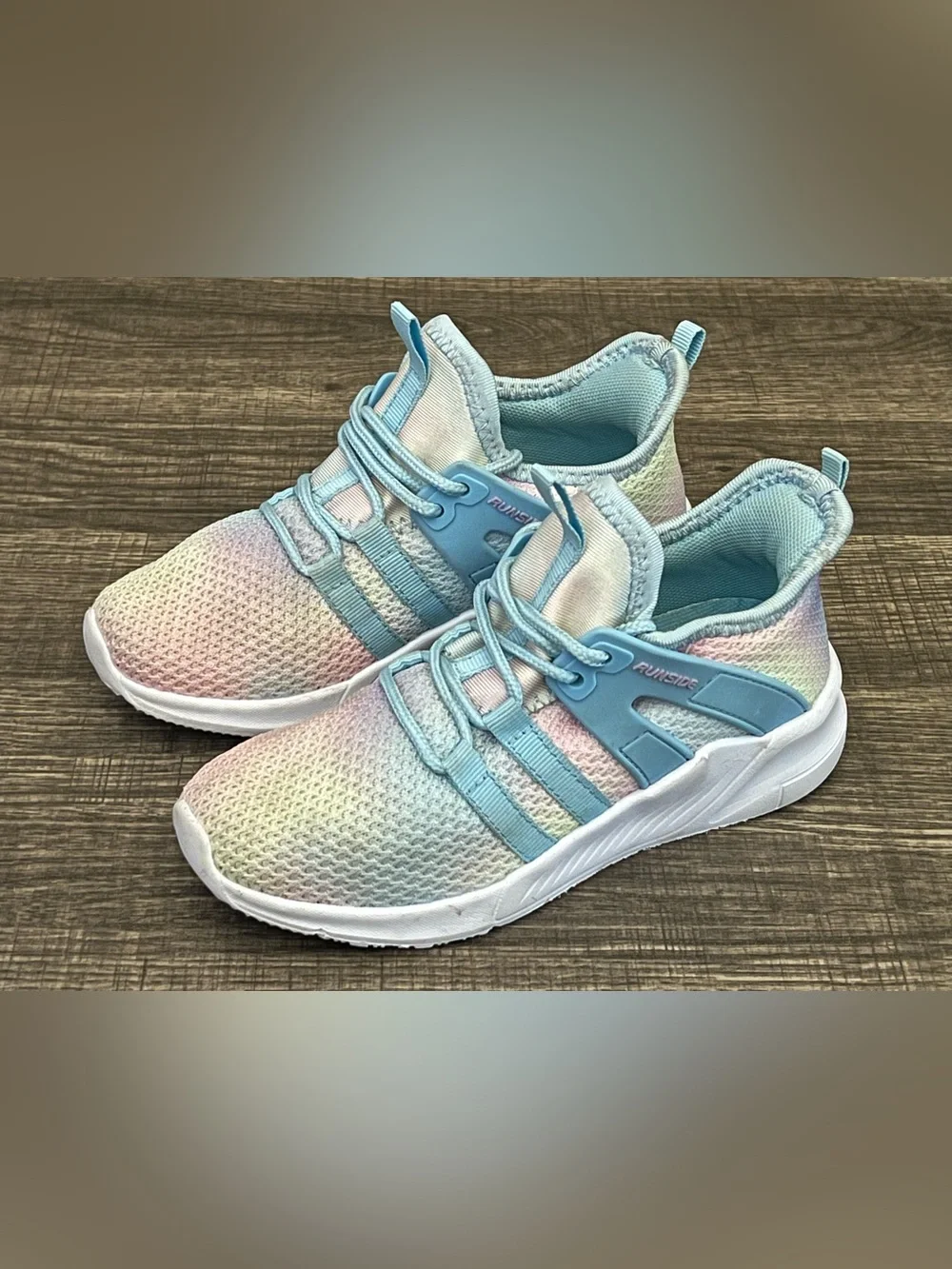 Kids Rainbow Tie Dye Athletic Shoes Size 12